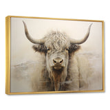 minimalism beige Yak painting - Yaks Wall Decor