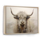 minimalism beige Yak painting - Yaks Wall Decor