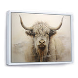 minimalism beige Yak painting - Yaks Wall Decor