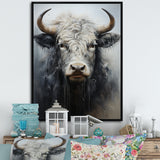minimalism black and white Yak painting - Yaks Wall Art Prints