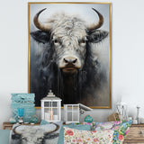 minimalism black and white Yak painting - Yaks Wall Art Prints