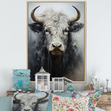 minimalism black and white Yak painting - Yaks Wall Art Prints