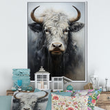 minimalism black and white Yak painting - Yaks Wall Art Prints