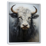 minimalism black and white Yak painting - Yaks Wall Art Prints