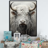 minimalism grey Yak painting - Black Yaks Wall Art
