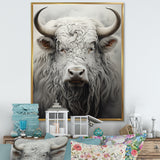 minimalism grey Yak painting - Black Yaks Wall Art
