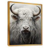 minimalism grey Yak painting - Black Yaks Wall Art