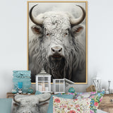 minimalism grey Yak painting - Black Yaks Wall Art
