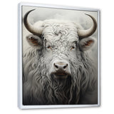 minimalism grey Yak painting - Black Yaks Wall Art