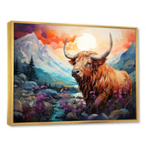 Yak Pastel Wilderness territory - Yaks Large Canvas Wall Art