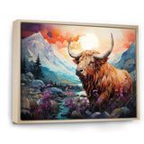 Yak Pastel Wilderness territory - Yaks Large Canvas Wall Art