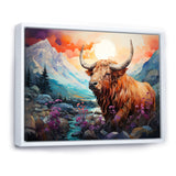 Yak Pastel Wilderness territory - Yaks Large Canvas Wall Art