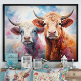Cute Multicolor Yaks selfie - Yaks Living Room Wall Art