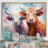 Cute Multicolor Yaks selfie - Yaks Living Room Wall Art