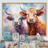 Cute Multicolor Yaks selfie - Yaks Living Room Wall Art