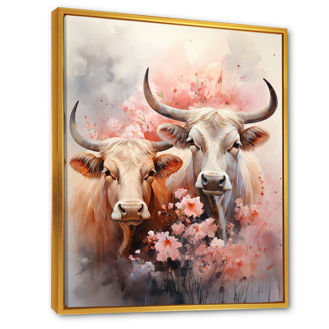 Romanticism Yaks couple harmony - Yaks Bedroom Wall Art