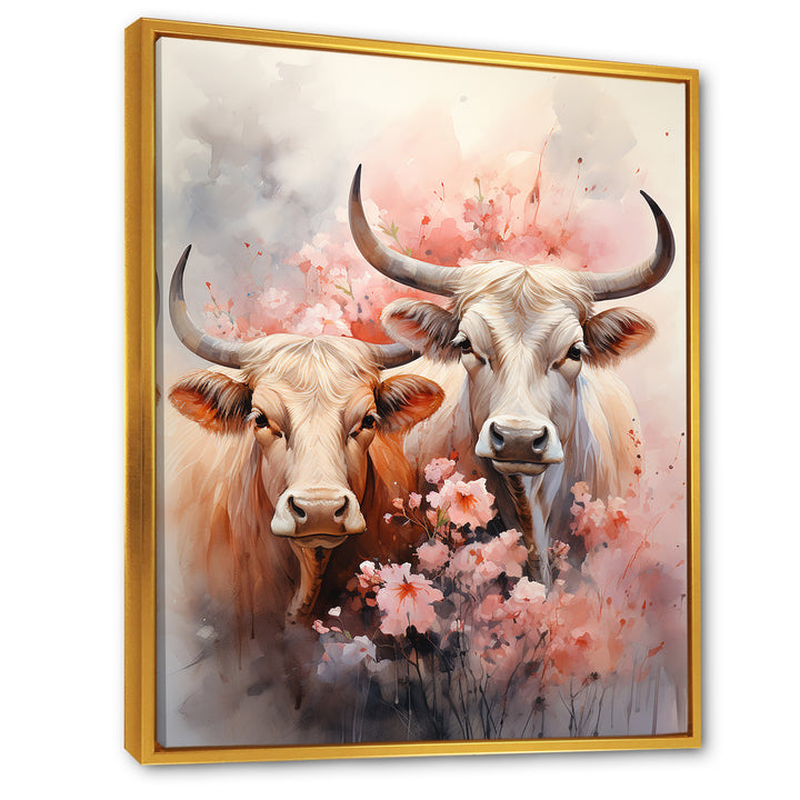 Romanticism Yaks couple harmony - Yaks Bedroom Wall Art