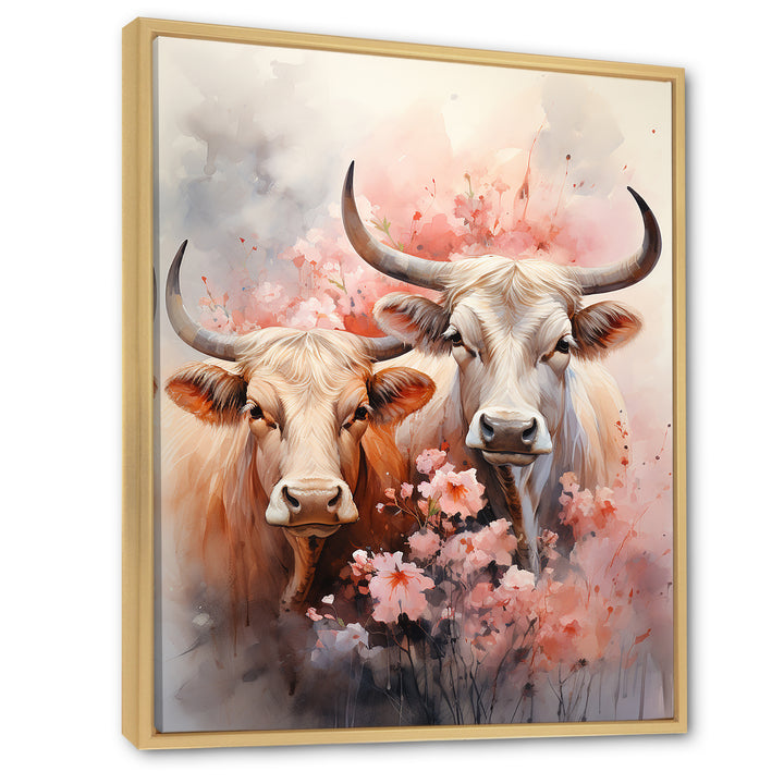 Romanticism Yaks couple harmony - Yaks Bedroom Wall Art
