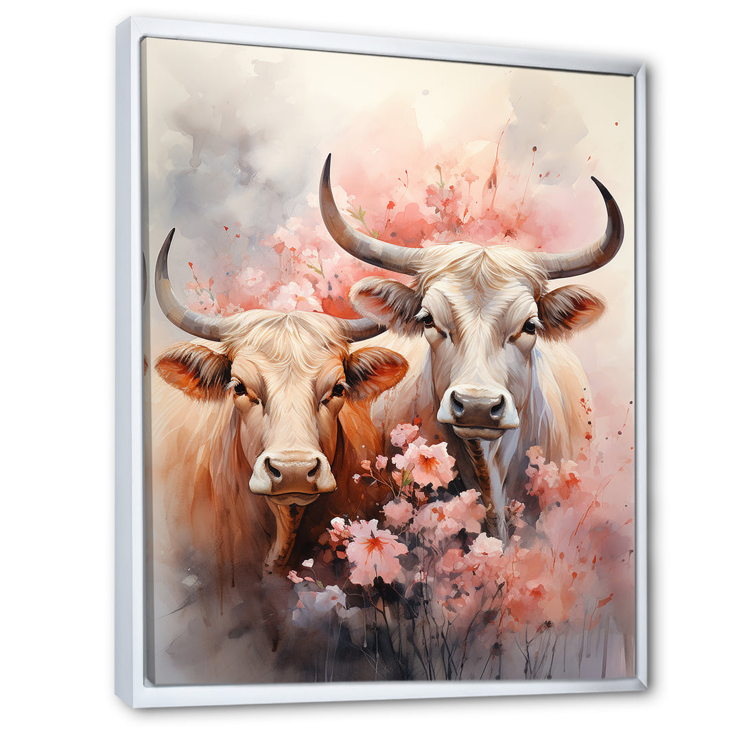 Romanticism Yaks couple harmony - Yaks Bedroom Wall Art