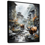 Yaks urban visitor - Yaks Canvas Wall Art