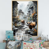 Yaks urban visitor - Yaks Canvas Wall Art