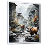 Yaks urban visitor - Yaks Canvas Wall Art