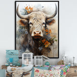 Floral yak profile - Yaks Wall Art Prints