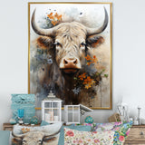 Floral yak profile - Yaks Wall Art Prints