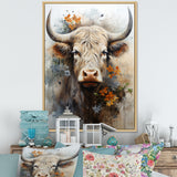 Floral yak profile - Yaks Wall Art Prints