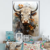 Floral yak profile - Yaks Wall Art Prints