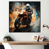 Thrill of the ride Motorcycle - Motorcycle Canvas Wall Art