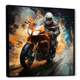 Thrill of the ride Motorcycle - Motorcycle Canvas Wall Art