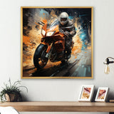 Thrill of the ride Motorcycle - Motorcycle Canvas Wall Art