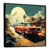 Classic Muscle Car Mustang - Performing Arts Canvas Wall Art