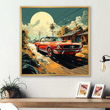 Classic Muscle Car Mustang - Performing Arts Canvas Wall Art