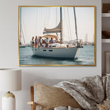 Yacht clubbing paradise - Boat Sailing Canvas Wall Art