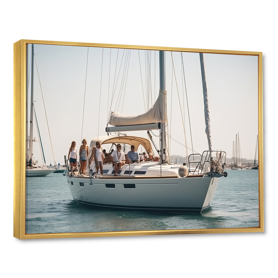 Yacht clubbing paradise - Boat Sailing Canvas Wall Art