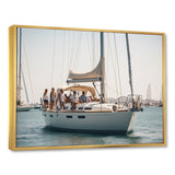Yacht clubbing paradise - Boat Sailing Canvas Wall Art