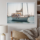 Yacht clubbing paradise - Boat Sailing Canvas Wall Art