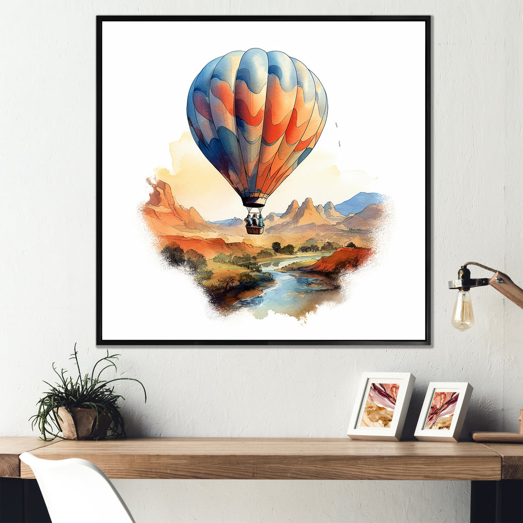 Hot Air Balloon dreamscape - Hot Air Balloon Canvas Wall Art