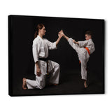 Karate Kick Training - Martial Arts Canvas Wall Art