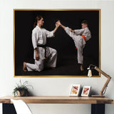 Karate Kick Training - Martial Arts Canvas Wall Art