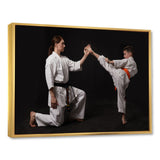 Karate Kick Training - Martial Arts Canvas Wall Art