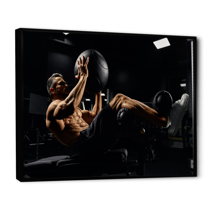Gym Body In Action - Aerobic &amp; Bodybuilding Canvas Wall Art