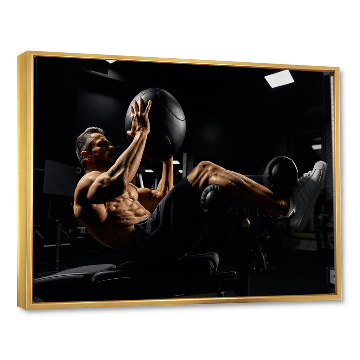 Gym Body In Action - Aerobic &amp; Bodybuilding Canvas Wall Art