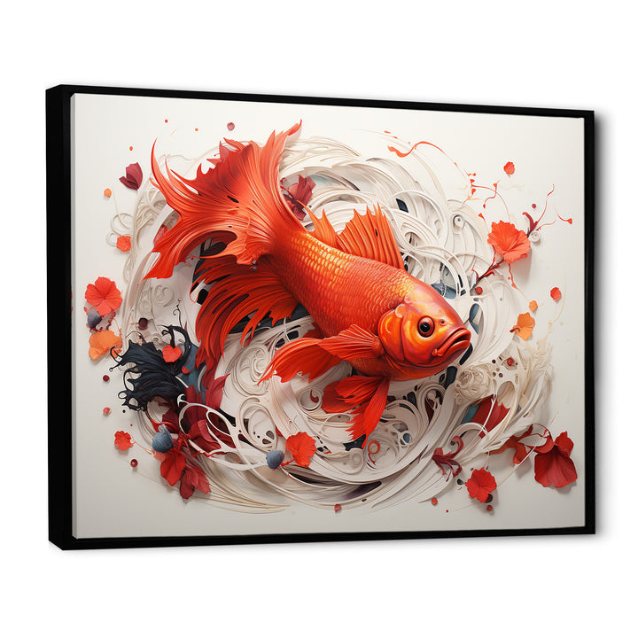 Red And Grey Koi&