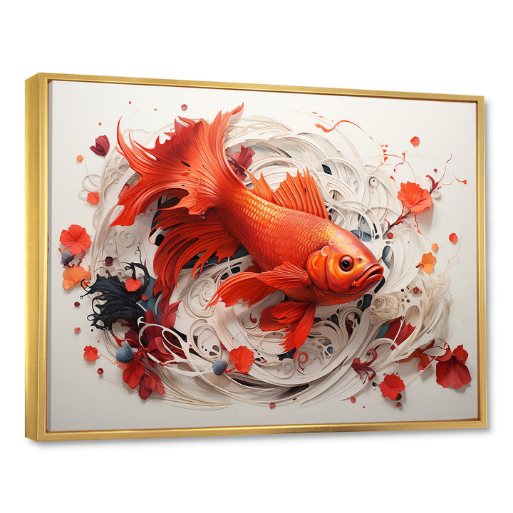 Red And Grey Koi&