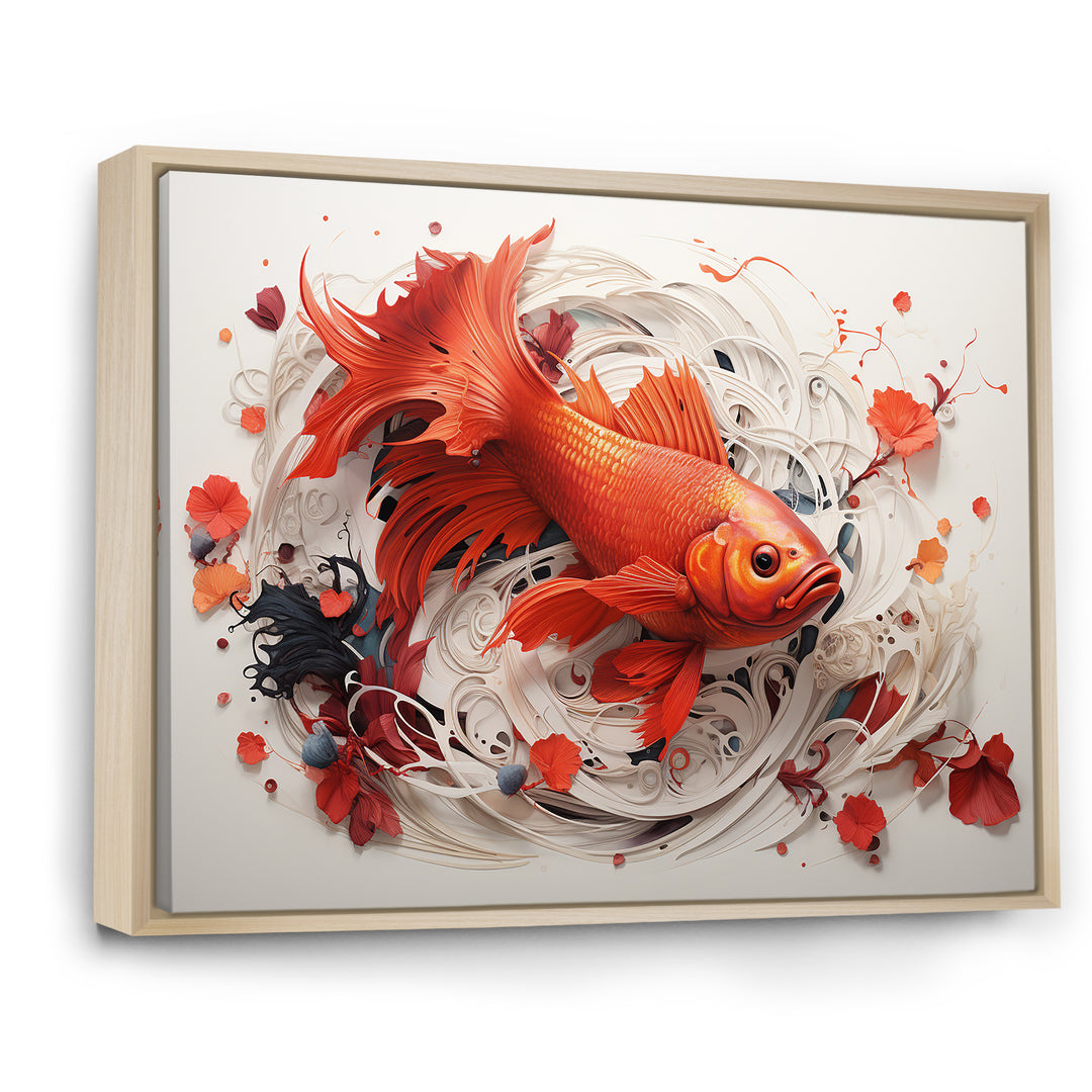 Red And Grey Koi&
