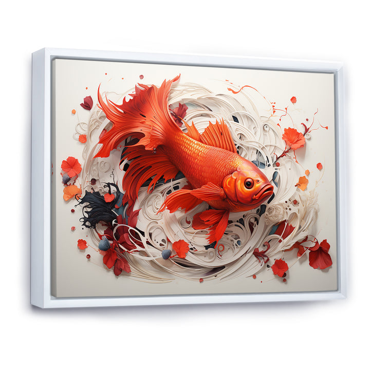 Red And Grey Koi&