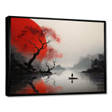 Japanese monochrome Sculpted Silence valley - Landscapes Canvas Wall Art